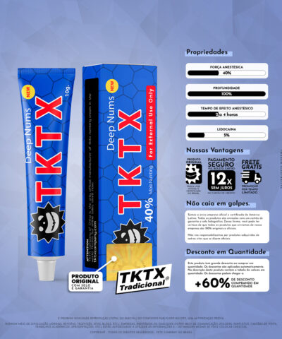 Pomada Anestésica TKTX Azul 40% Original