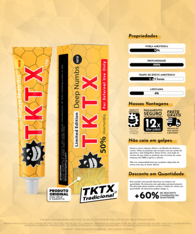Pomada Anestésica TKTX Amarela 50% Original