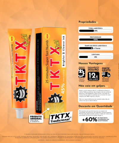 Pomada Anestésica TKTX Gold 45%