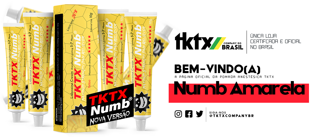 Pomada Anestésica TKTX Numb Amarela - 20% Lidocaína