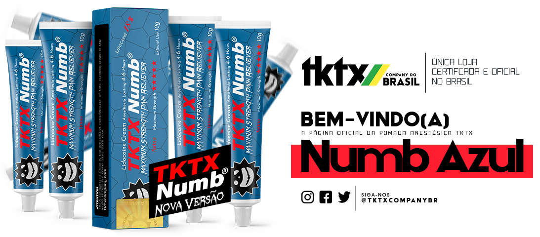 Pomada Anestésica TKTX Numb Azul - 18% Lidocaína