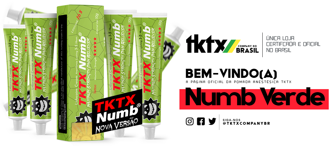 Pomada Anestésica TKTX Numb Verde - 16% Lidocaína